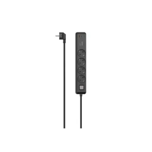 Hama USB A, USB C 4 Gang Power Distribution Unit, 1.4m Cable, 16A, 250 V, Surge Protected - 00223189 product image