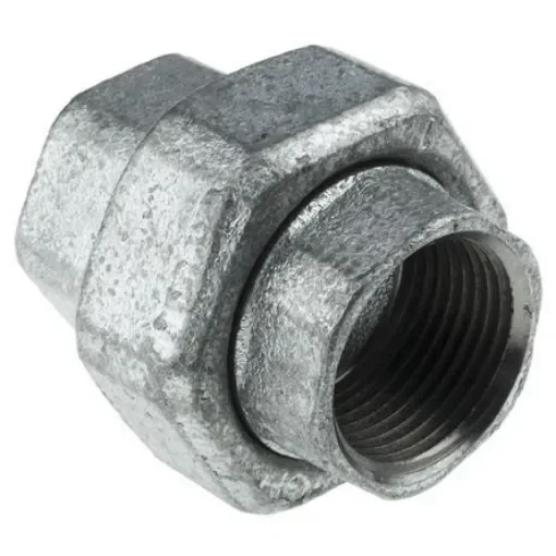 Georg Fischer Black Malleable Iron Fitting Taper Seat Union, Female BSPP 2in to Female BSPP 2in - 770340109 product image
