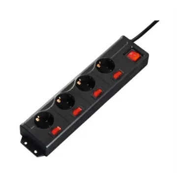 Hama 4 Gang Power Distribution Unit, 1.4m Cable, 16A, 250 V - 00137257 product image