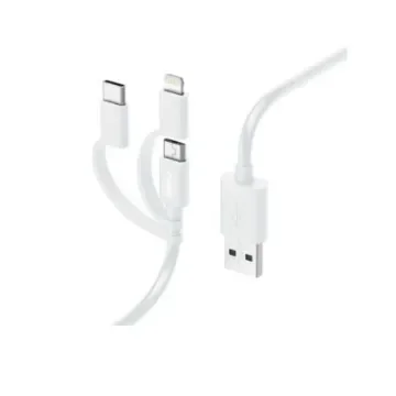 Hama USB 2.0, Male Lightning to Male USB A, USB C, 480Mbps, 1m - 00201535 product image