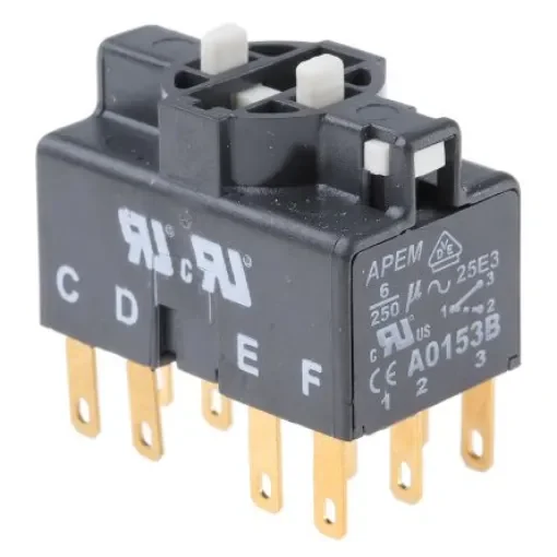 APEM A01 Series Contact Block for Use with A01 Series, 4CO - A0153B product image