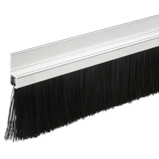 RS PRO Black Aluminium, Nylon Brush Strip, 60mm - 3269937 product image