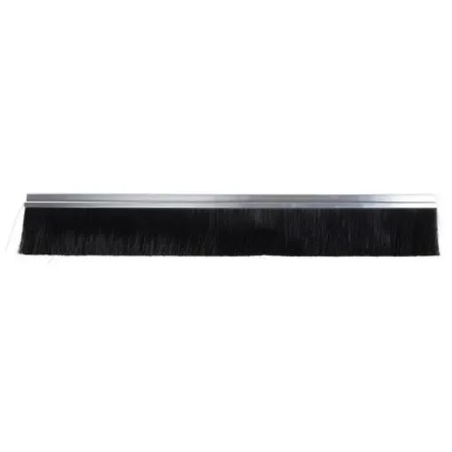 RS PRO Black Aluminium, Nylon Brush Strip, 115mm - 3269987 product image