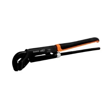 Bahco Pipe Wrench, 430.0 mm Overall, 75mm Jaw Capacity, Bi-Material Handle - 1420 product image