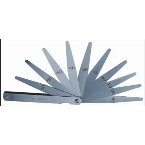 Moore & Wright 1246-10-A Hardened Steel Feeler Gauge, 10 Blades product image