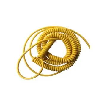 TBS de Buck B.V. SP-DSR, Spiral Cable, 3m 5 Core, Yellow Polyurethane PUR Power Cable +70°C - SP-DSR-162 product image