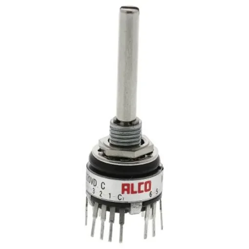 TE Connectivity, 6 Position DPST Rotary Switch, 400 mA @ 20 V, Through Hole - MRJE2604 product image