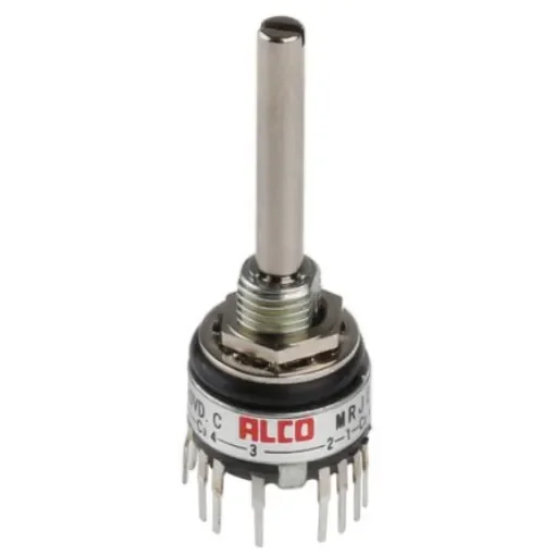 TE Connectivity, 4 Position 3PST Rotary Switch, 400 mA @ 20 V, Through Hole - MRJE3-404 product image