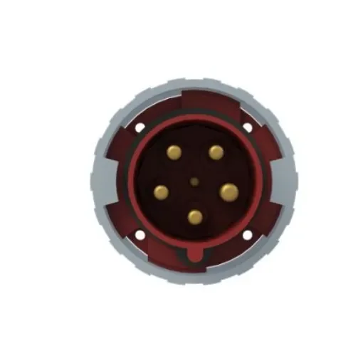 Amphenol Industrial, 2CMA1 IP67, IP69 Red Panel Mount 3P+N+E Industrial Power Plug, Rated At 63A, 415 V - 2CMA168115R1000 product image