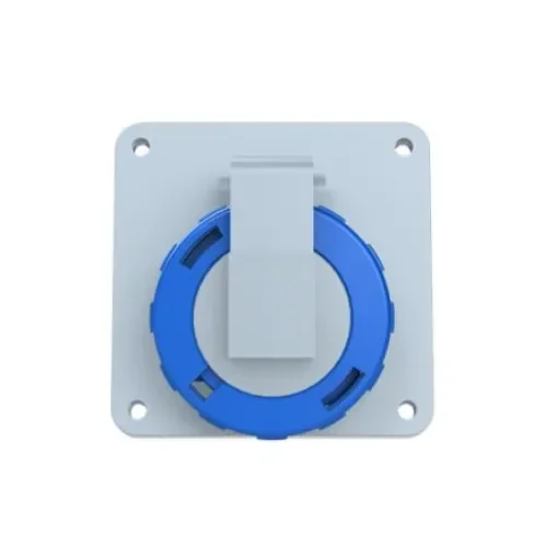 Amphenol Industrial, 2CMA1 IP67, IP69 Blue Panel Mount Angled Industrial Power Socket, Rated At 16A, 250 V - 2CMA166996R1000 product image