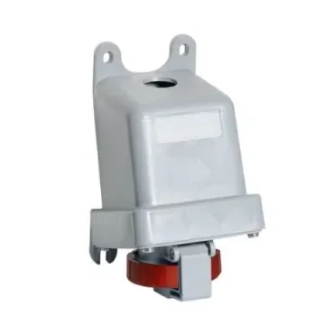 Amphenol Industrial, 2CMA1 IP67, IP69 Red Wall Mount 3P+N+E Industrial Power Socket, Rated At 32A, 415 V - 2CMA167189R1000 product image