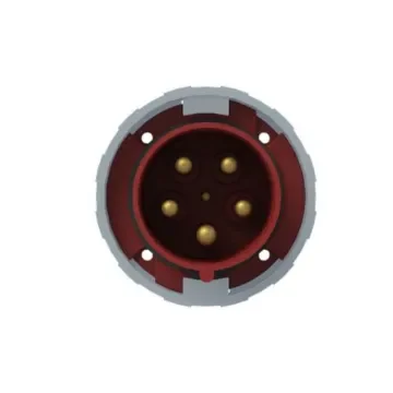 Amphenol Industrial, 2CMA1 IP67, IP69 Red Panel Mount 3P+N+E Industrial Power Plug, Rated At 125A, 415 V - 2CMA167204R1000 product image