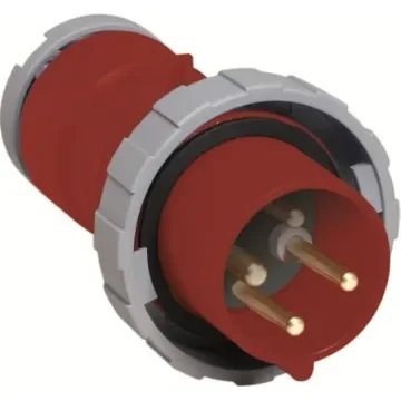Amphenol Industrial, 2CMA1 IP67, IP69 Red 3P+E Industrial Power Plug, Rated At 32A, 440 V - 2CMA166732R1000 product image