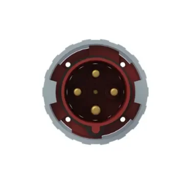 Amphenol Industrial, 2CMA1 IP67, IP69 Red Panel Mount 3P+E Industrial Power Plug, Rated At 63A, 415 V - 2CMA168109R1000 product image