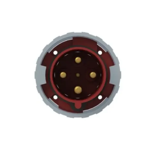 Amphenol Industrial, 2CMA1 IP67, IP69 Red Panel Mount 3P+E Industrial Power Plug, Rated At 63A, 415 V - 2CMA168109R1000 product image