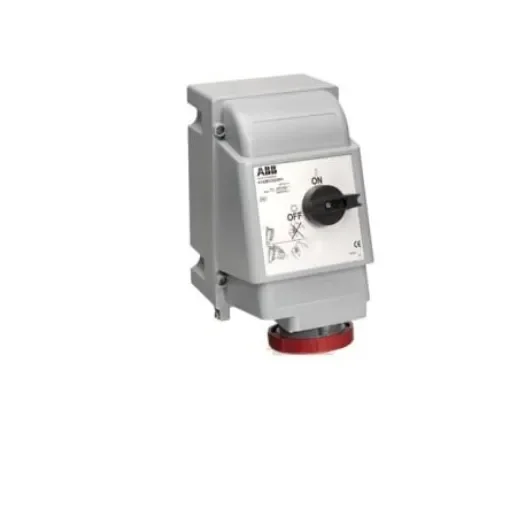 Amphenol Industrial Vertical Switchable IP67, IP69 Industrial Interlock Socket 3P+E, Earthing Position 6h, 16A, 415 V - 2CMA163264R1000 product image