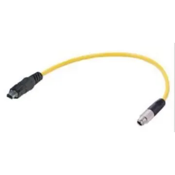 HARTINGHARTING T1 Industrial, 2m, Yellow M8 to Male SPE Male, Unshielded Unshielded, Terminated Polyurethane Sheath - 33280208002020 product image