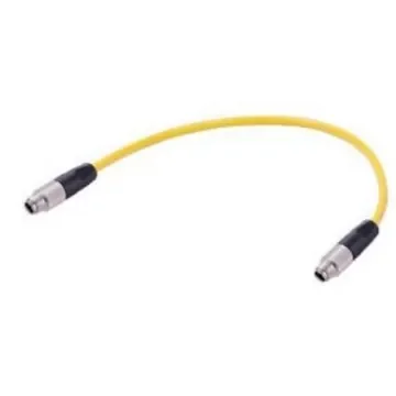 HARTINGHARTING T1 Industrial, 500mm, Yellow M8 to Male M8 Male, Unshielded Unshielded, Terminated Polyurethane Sheath - 33280808002050 product image