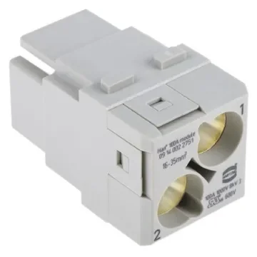 HARTING Heavy Duty Power Connector Module, 100A, Female, Han-Modular Series, 2 Contacts - 09140022751 product image