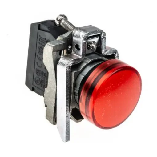 Schneider Electric, Harmony XB4, Panel Mount Red LED Pilot Light, 22mm Cutout, IP66, IP67, IP69(IP69K), 240V ac - XB4BVM4 product image