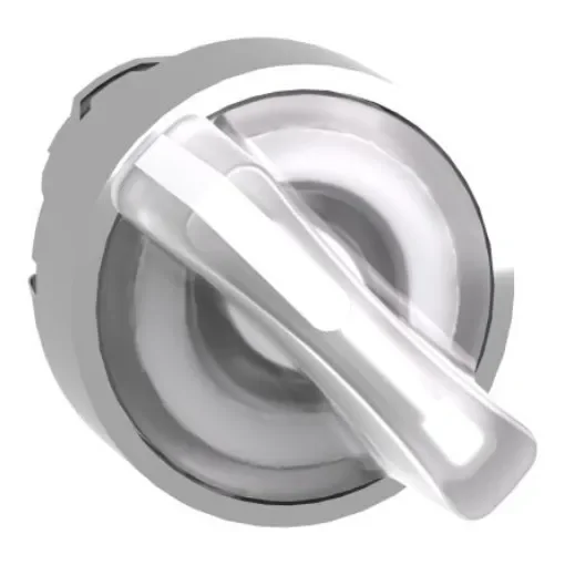 Schneider Electric Harmony XB4 Series 2 Position Selector Switch Head, 22mm Cutout, White Handle - ZB4BK1213 product image