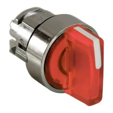 Schneider Electric Harmony XB4 Series 3 Position Selector Switch Head, 22mm Cutout, Red Handle - ZB4BK1343 product image