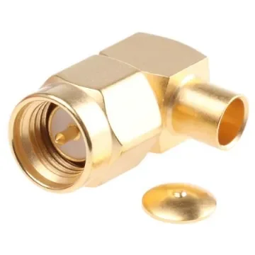 Radiall, Plug Cable Mount SMA Connector, 50O, Solder Termination, Right Angle Body - R125154000W product image