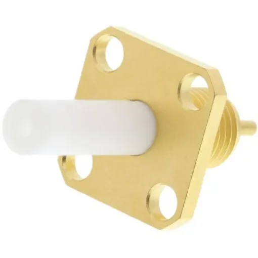 Radiall, Jack Flange Mount SMA Connector, 50O, Solder Termination, Straight Body - R125413000W product image