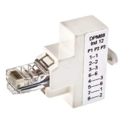 Decelect 3-Port RJ45 Female, RJ45 Male Splitter, Cat5e - DPM8812 product image