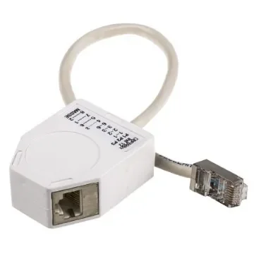 Decelect 2-Port RJ45 Female, RJ45 Male Splitter, Cat5e, Shielded - DBFB8812 product image