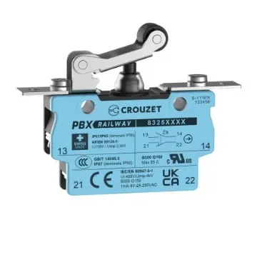 Crouzet Roller Lever Micro Switch, Screw Terminal, SPST, IP67 - 83254224 product image