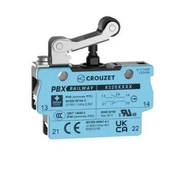 Crouzet Roller Lever Micro Switch, Screw Terminal, SPST, IP40 - 83250023 product image