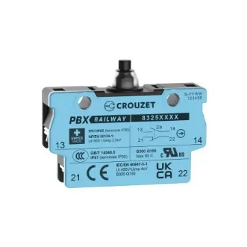Crouzet Roller Lever Micro Switch, Screw Terminal, SPST, IP67 - 83250220 product image