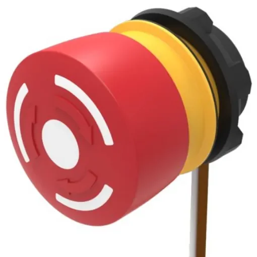 EAO Twist Release Emergency Stop Push Button, Panel Mount, 22.3mm Cutout, SPST, IP65, IP66, IP67 - 84-5320.0040 product image