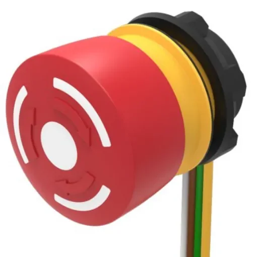 EAO Twist Release Emergency Stop Push Button, Panel Mount, 22.3mm Cutout, DPST, IP65, IP66, IP67 - 84-5340.0040 product image