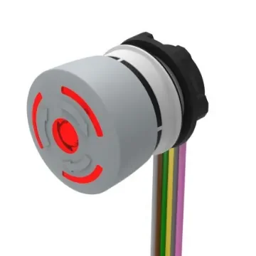 EAO Twist Release Illuminated Emergency Stop Push Button, Panel Mount, 22.3mm Cutout, DPST, IP65, IP66, IP67 - 84-6241.2B40 product image