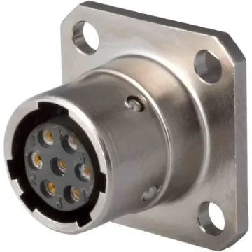 Jaeger Circular Connector, 7 Contacts, Panel Mount, Miniature Connector, Socket, Male, IP65, 7611 Series - 7611 070 06 product image