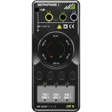 Gossen Metrawatt METRAPHASE 1 Phase Rotation Tester, CAT III 600 V, 410Hz Max, 690V Max - M620A product image