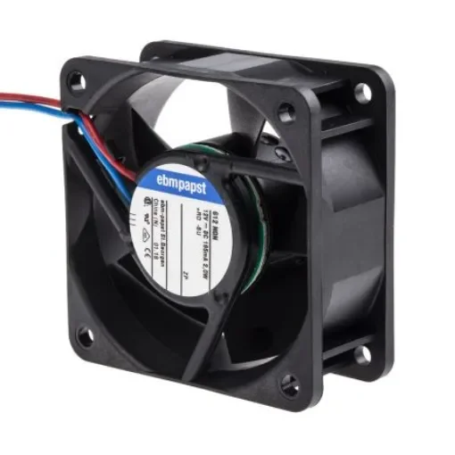 ebm-papst 600 N Series Axial Fan, 12 V dc, DC Operation, 40m³/h, 2W, 165mA Max, 60 x 60 x 25mm - 612NGN product image