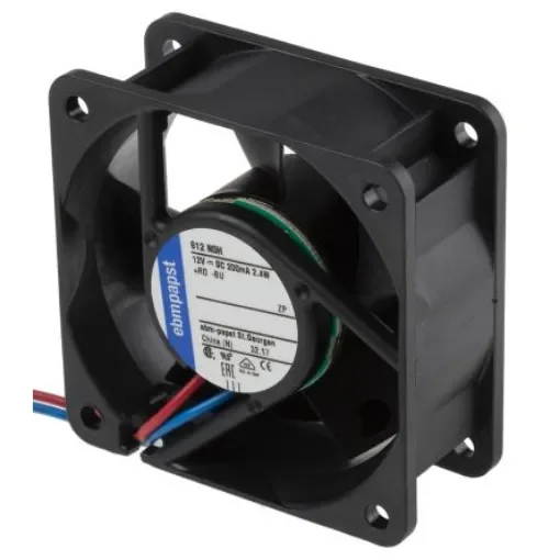 ebm-papst 600 N Series Axial Fan, 12 V dc, DC Operation, 43m³/h, 2.4W, 200mA Max, 60 x 60 x 25mm - 612NGH product image