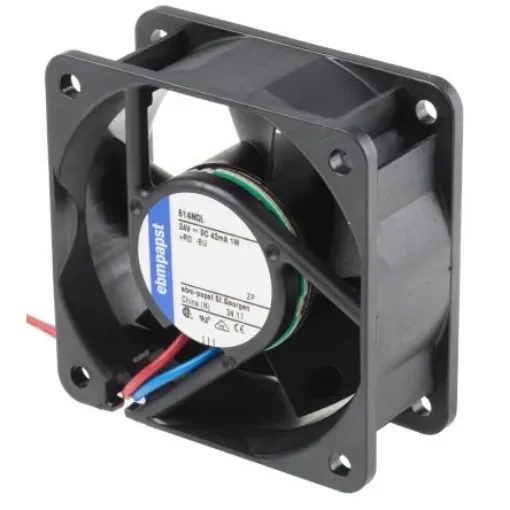 ebm-papst 600 N Series Axial Fan, 24 V dc, DC Operation, 21m³/h, 1W, 41mA Max, 60 x 60 x 25mm - 614NGL product image