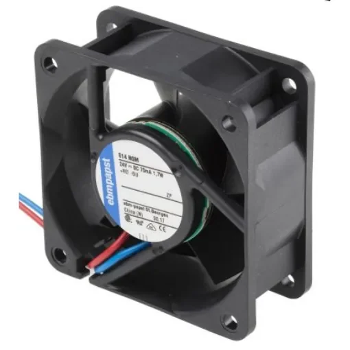 ebm-papst 600 N Series Axial Fan, 24 V dc, DC Operation, 35m³/h, 1.7W, 71mA Max, 60 x 60 x 25mm - 614NGM product image
