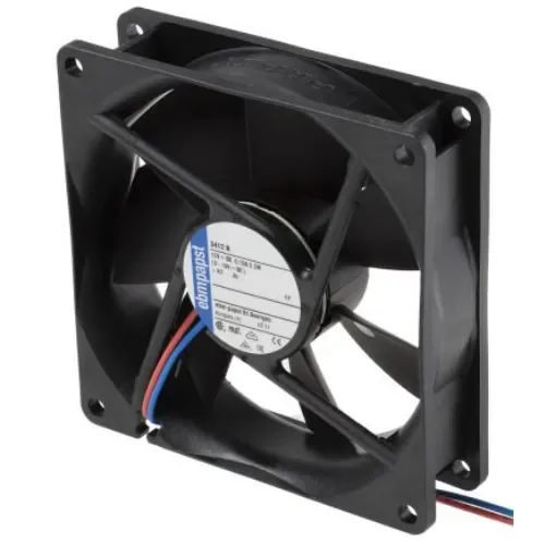 ebm-papst 3400 N Series Axial Fan, 12 V dc, DC Operation, 84m³/h, 2.2W, 180mA Max, 92 x 92 x 25mm - 3412N product image