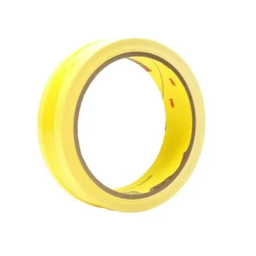 3M 7000048596 White, Yellow Polyethylene 32.9m Hazard Tape, 0.08mm Thickness "695 RIVETERS tape" product image