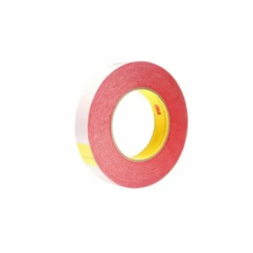 3M 7000049263 Red Double Sided Tape, 0.089mm Thick, Polyester Backing, 24mm x 55m product image