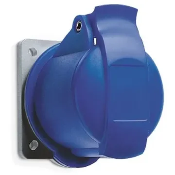 Amphenol Industrial, 2CMA1 IP44 Blue Panel Mount 3P+E Industrial Power Socket, Rated At 32A, 250 V - 2CMA193252R1000 product image