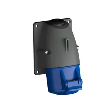 Amphenol Industrial, 2CMA1 IP44 Blue Wall Mount 3P+E Industrial Power Socket, Rated At 16A, 250 V - 2CMA193108R1000 product image