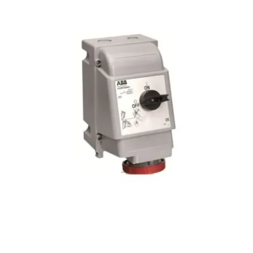 Amphenol Industrial Vertical Switchable IP67, IP69 Industrial Interlock Socket 3P+N+E, Earthing Position 6h, 32A, 415 V - 2CMA163285R1000 product image