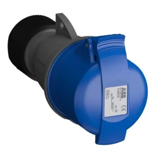 Amphenol Industrial, 2CMA1 IP44 Blue 3P+E Industrial Power Socket, Rated At 16A, 250 V - 2CMA102014R1000 product image