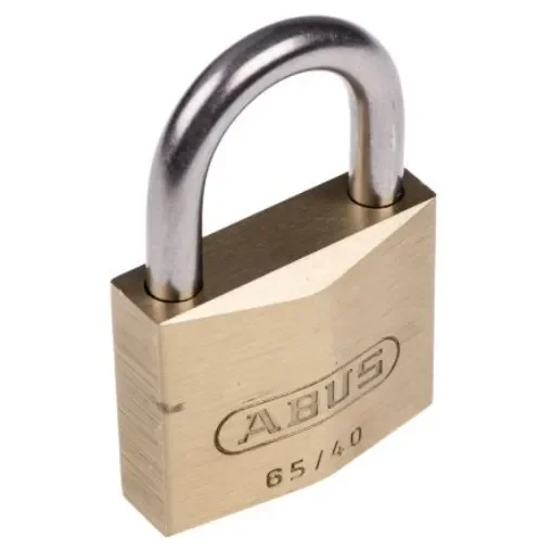 ABUS Key Weatherproof Brass Weatherproof Padlock, 6.5mm Shackle, 40mm Body - XR0065IB40 product image
